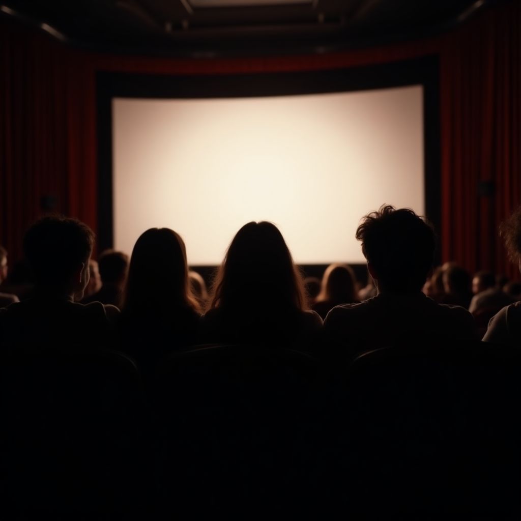 Audience in a movie theatre